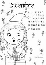 Dicembre Mese Calendario Stampa Colora Mammafelice sketch template