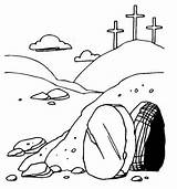 Tomb Empty Jesus Coloring Getdrawings Pages sketch template