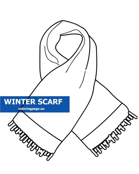 winter scarf  men coloring page