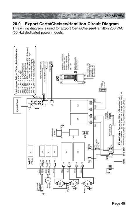 export certachelseehamilton circuit diagram sundance spas camden  user manual page