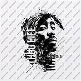 Tupac 2pac Svg Shakur Vectorified Cricut Hop Singer sketch template