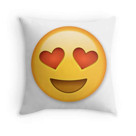 Heart Eyes Emoji Throw Pillows By Victoriab 123 Redbubble