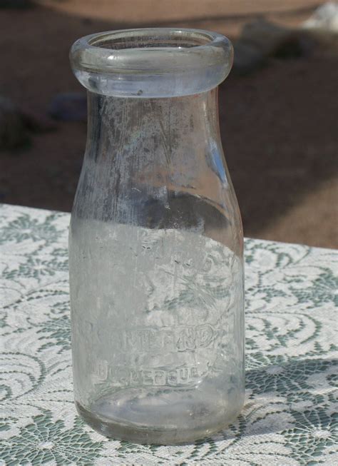 Albuquerque Creamland Half Pint Milk Bottle Used Clear