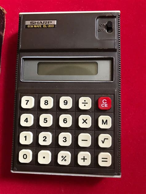rare ancienne calculator sharp elsi mate el  calculatrice vintage