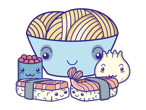 cute chibi food  daria doroshchuk  dribbble