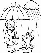 Rain Coloring Pages Kids Cartoon sketch template