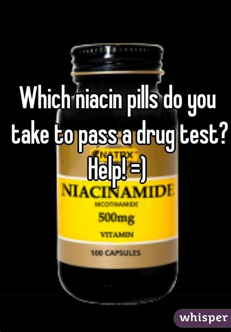 how to use niacin to pass a drug test