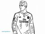 Ronaldo Coloring Cristiano Pages Color Printable Lionel Messi Getcolorings sketch template