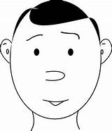 Outline Clip Face Human Clipart Clker Ocal Shared 2008 sketch template