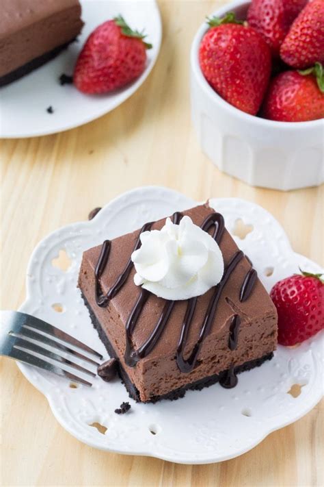 No Bake Chocolate Cheesecake {simple And Delicious} Lil Luna