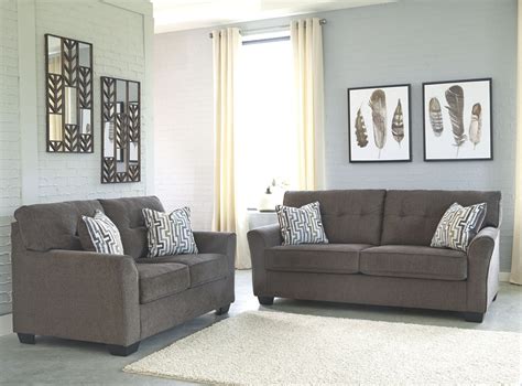 signature design  ashley  alsen granite sofa  sutherlands