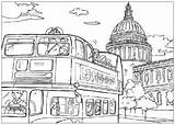 Londres Coloriage Sight Dessin Sightseeing Attractions Colorier Skyline Pauls Edificios Landmark Adults sketch template