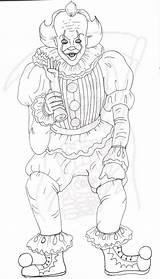 Pennywise Creepy Scary Spooky Verkocht sketch template