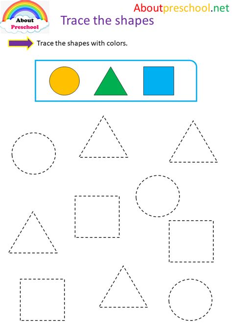 preschool trace  shapes   preschool