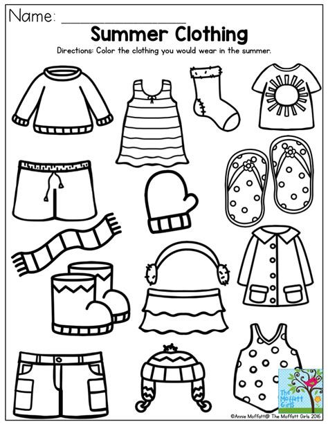 summer clothes coloring pages coloring home