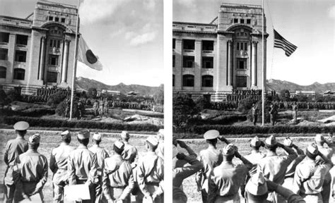 駐韓米軍、フェイスブックに朝鮮総督府国旗掲揚台の日章旗を降納し星条旗を掲揚する写真を公開 Joongang Ilbo 中央日報