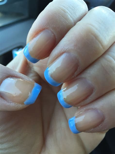 blue french tip nails images and photos finder