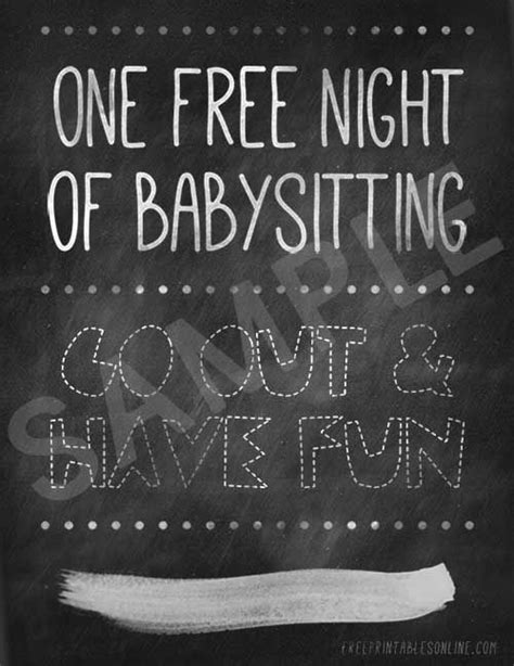 printable date night babysitting coupon template