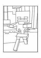 Coloring Pages Minecraft Skeleton Kids Printable Comments Skeletons Visit Color sketch template