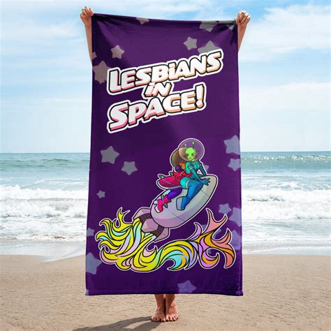 Retro Sci Fi Lesbians In Space Towel Cactuart