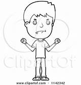 Mad Boy Adolescent Teenage Coloring Clipart Cartoon Cory Thoman Outlined Vector 2021 sketch template