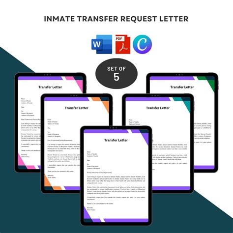 inmate transfer request letter sample examples   word