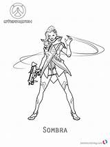 Overwatch Coloring Pages Sombra Printable Kids Print sketch template
