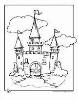 Castle Coloring Cinderella Pages Disney Drawing Princess Printable Castles Cartoon Cartoons Kids Fairy Simple Clipart Activities Colouring Walt Print Draw sketch template