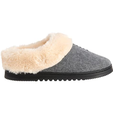 dearfoams clog faux fur slippers  women save