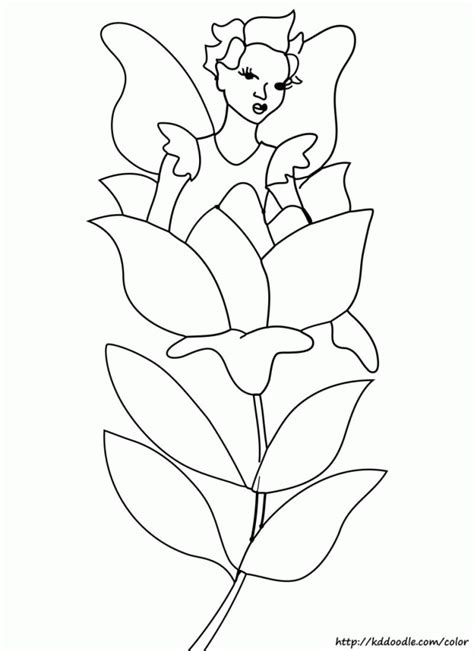 printable coloring page fairy   flower coloring home