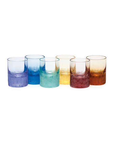 Moser Set Of Six Pebbled Crystal Shot Glasses Modesens
