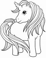 Unicorn Pages Coloring Printable Kids Tail A4 sketch template