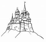 Clipart Castle Library Coloring Pages sketch template