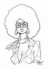 Colorir Afro Desenhos Negra Mulher sketch template