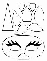 Unicorn Mask Face Printable Templates Template Coloring Pages Cut Kids Simplemomproject Seç Pano sketch template