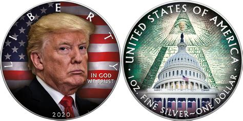 united states  dollar donald trump deep state  america walking liberty  oz silver coin