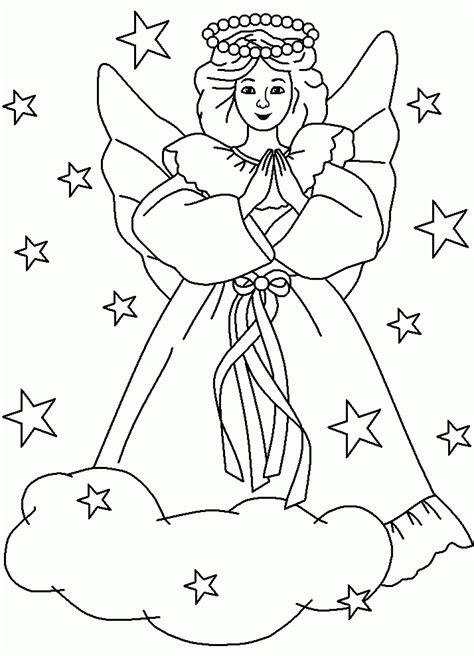 christmas angel coloring page  kids dyg printable religious