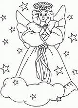 Angel Coloring Pages Angels Christmas Gabriel Snow Kids Colouring Printable Getcolorings Color Library Clipart Popular sketch template