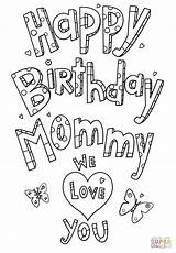 Birthday Happy Coloring Mom Mommy Pages Doodle Printable Colouring Print Kids Drawing Sheets Activity Birijus Visit Shelter Paper sketch template
