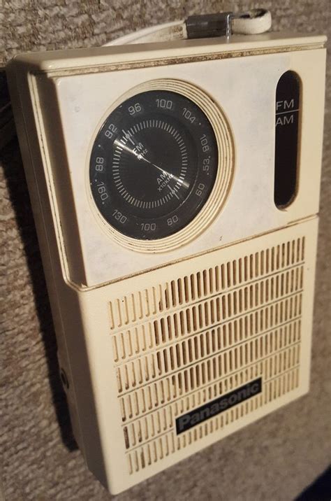vintage panasonic amfm transistor radio  model rf  tan ebay