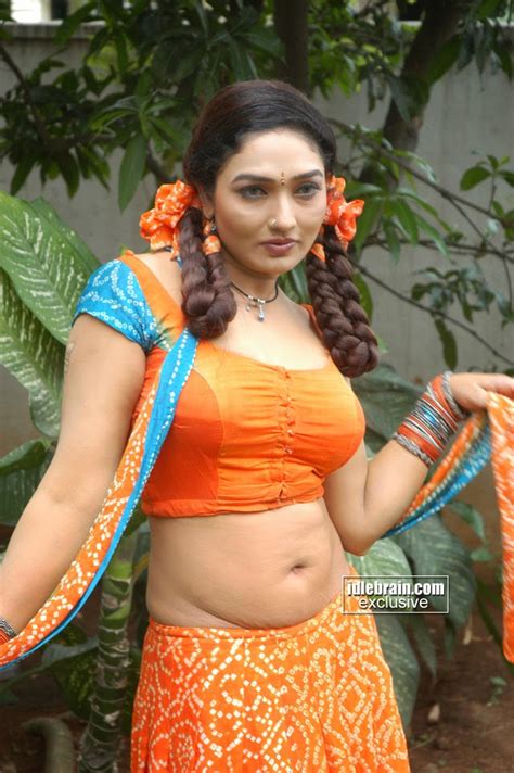 Telugu Cinema Actress Ramya Sri Orange Navel Show Photos Gallery Stills