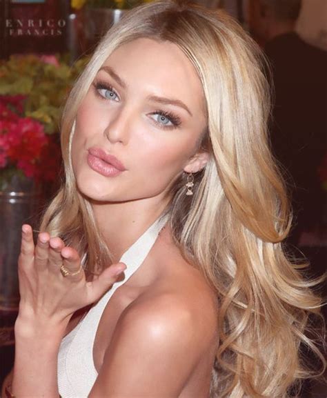 Candice Swanepoel Long Layered Hairstyle Party Evening