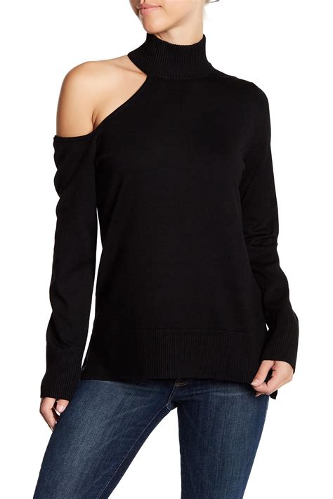 lyst love scarlett long sleeve turtleneck sweater in black