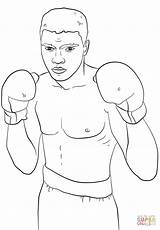 Muhammad Mike Boxen Ausmalbilder Colorare Tyson Boxer Printable Pugilato Malvorlagen sketch template