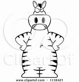Zebra Cartoon Angry Clipart Outlined Thoman Cory Coloring Vector sketch template