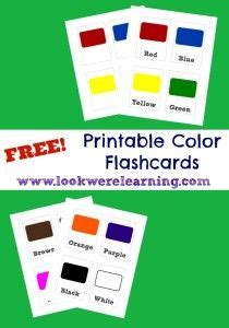printable color flashcards color flashcards teaching colors
