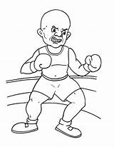 Coloring Punch Boxing Throw Pages sketch template