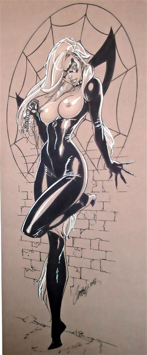 Felicia Hardy J Scott Campbell Artwork Black Cat Nude