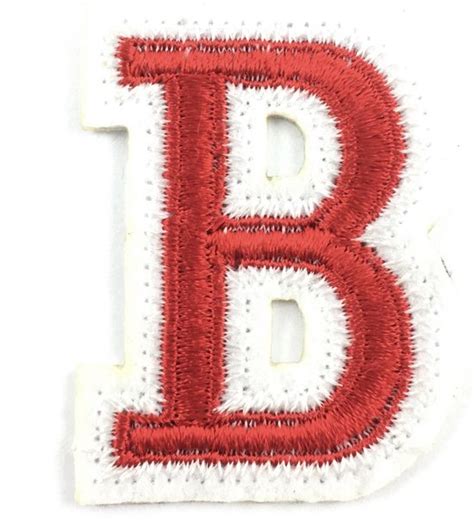 alfabet letter embleem strijk patch rood wit      cm letter  bolcom