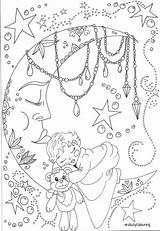 Coloring Pages Adult Ashley Printable Cute Kids Print Sheets Moon Color Books Adults Mandala Patterns Embroidery Colouring Christmas Book Getcolorings sketch template